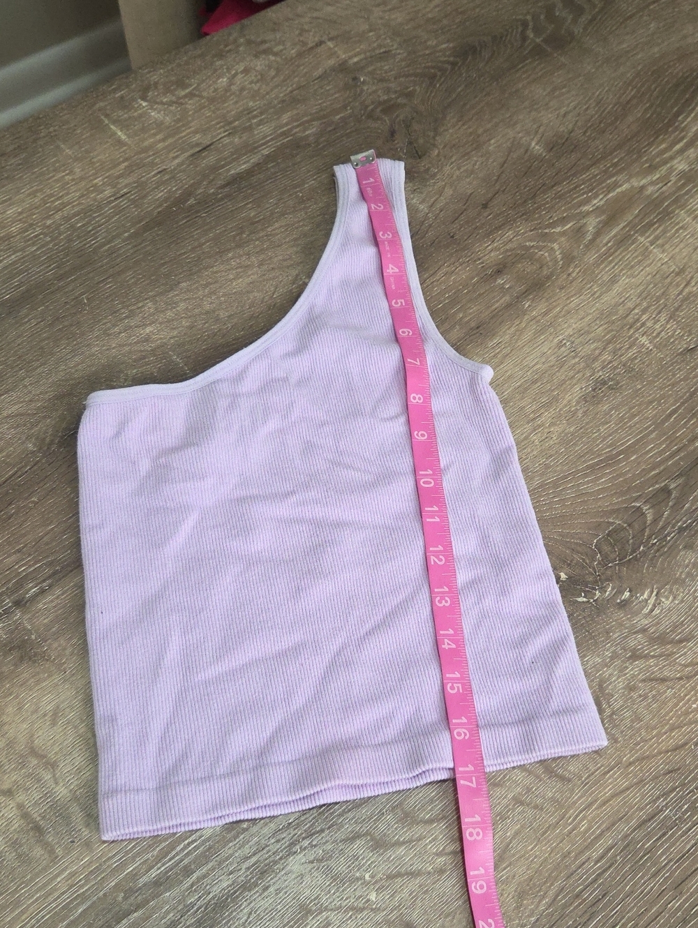 SWS Essentials Lilac One-Shoulder Ribbed Seamless Tank - Picture 6 of 7